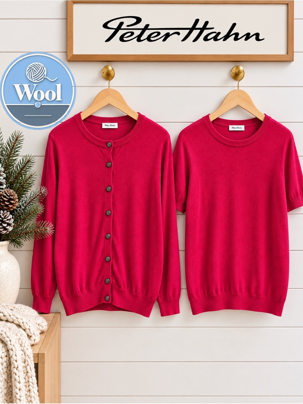 Peter Hahn Virgin Wool Twin Set – Fuchsia – FR Size 52